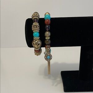 R. J. Graziano Bohemian Beaded Bracelet Set with Gold Accents